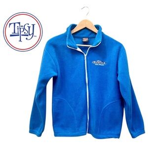 TIPSY Estes Park Colorado Blue Fleece Jacket Warm School Outdoor Ski Snow Kid XL
